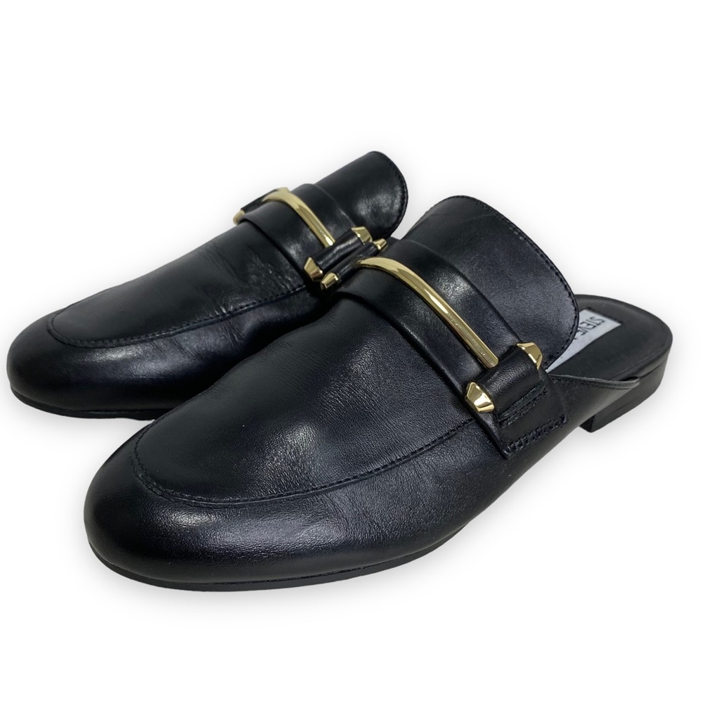 Steve Madden Black Leather Mules - Size 7